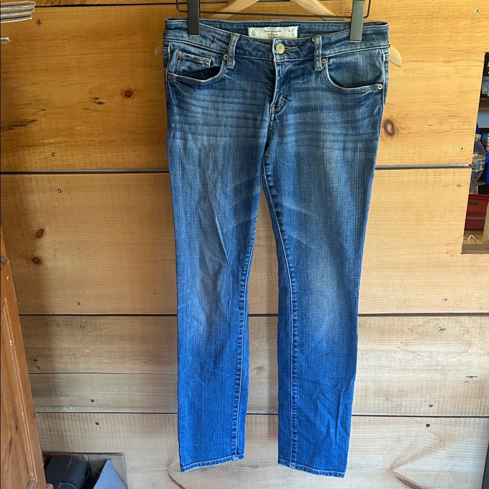 Abercrombie & Fitch Straight Leg Blue Jeans
